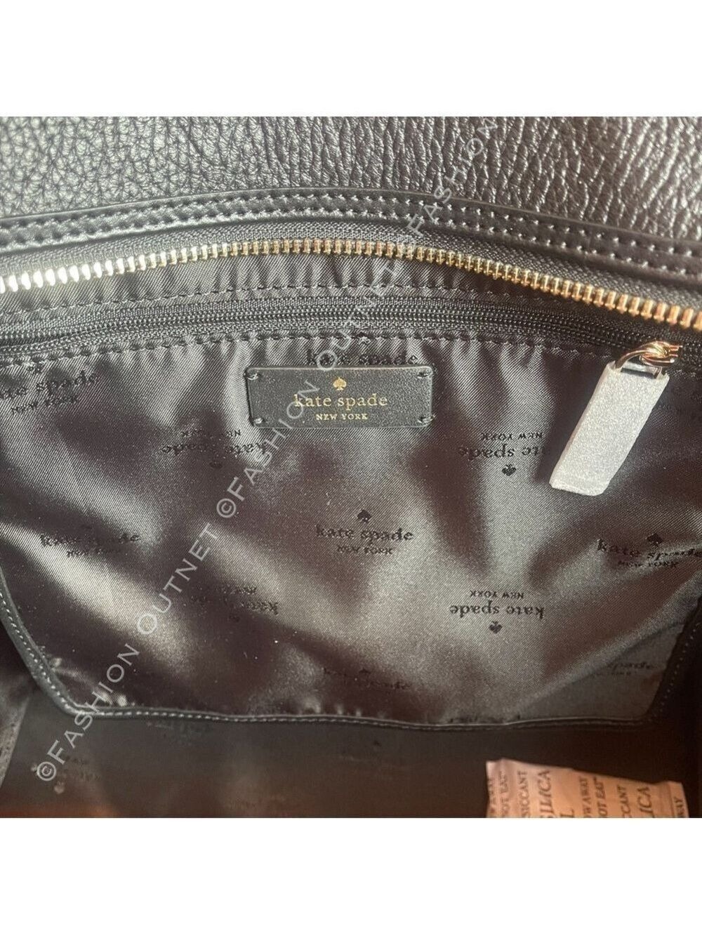 NWT Kate Spade Ella Large Tote Black Pebbled Leather Laptop Bag Workwear Chic - Picture 6 of 16